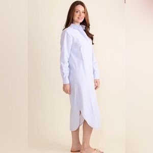 NWT Le Marais blue and pink stripe Louisiana shirt dress